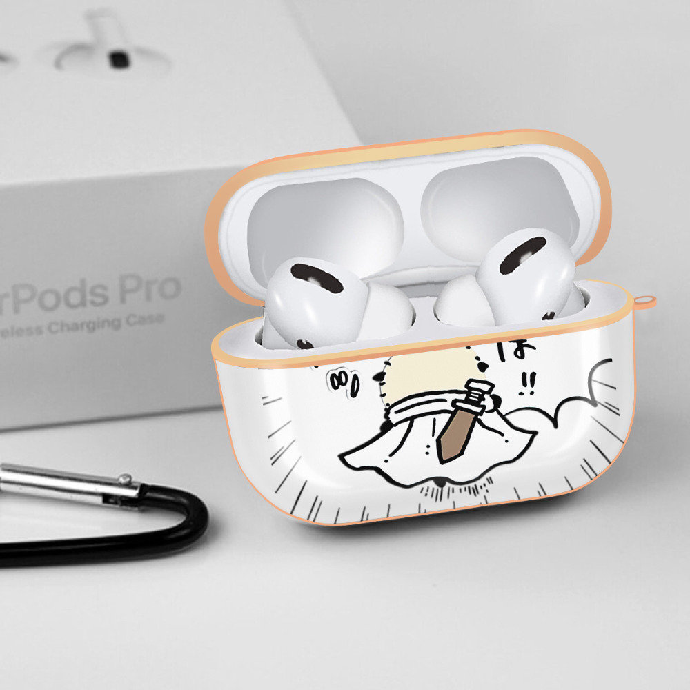 ちいかわ ラッコ Chii-kawa Sea otter 【AirPods Pro用】ハードシェル保護ケース｜耐衝撃・防指紋・カラビナ付き商品仕様