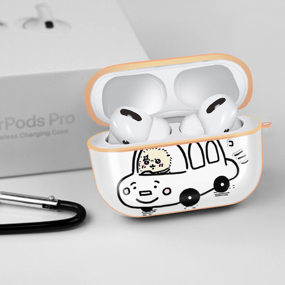 ちいかわ ラッコ Chii-kawa Sea otter 【AirPods Pro用】ハードシェル保護ケース｜耐衝撃・防指紋・カラビナ付き商品仕様